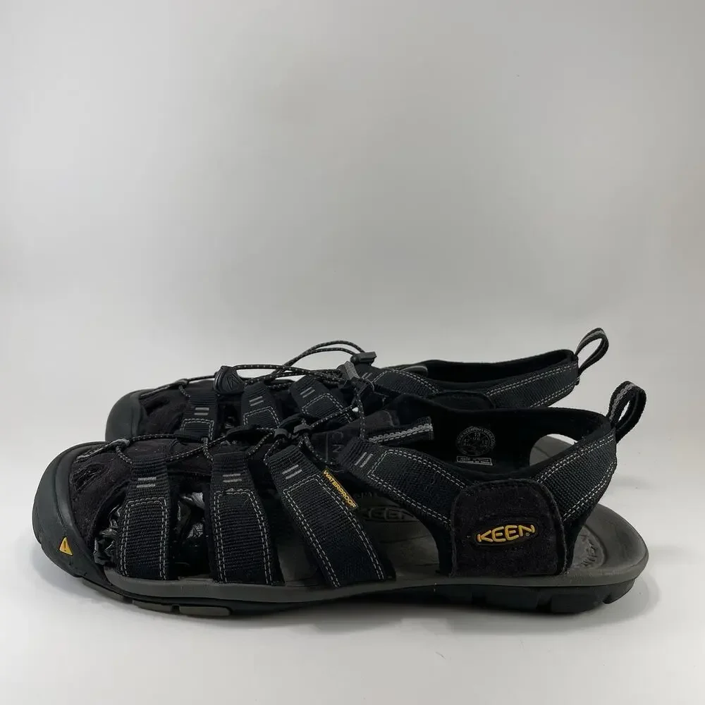 Keen Whisper Black Sandals Mens Size 13 Waterproof Closed Toe Hiking Fisherman